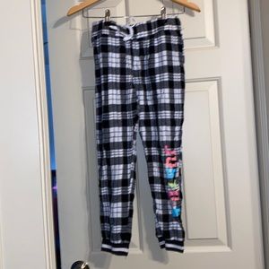Justice plaid joggers